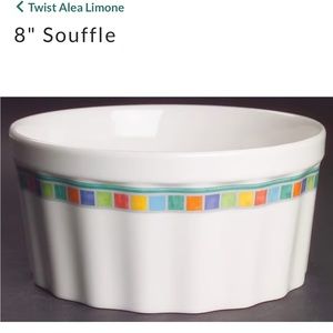 Villeroy & Boch Twist Alea Limone 8” Soufflé Baker Dish Ceramic Plus Germany